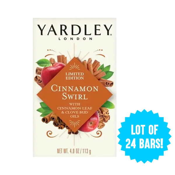 24 Pack - Yardley London Limited Edition Cinnamon Swirl Moisturizing Bath Bar 4oz Wholesale Bundle Yardley